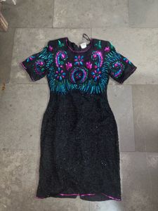 Black Sequence Party Dress