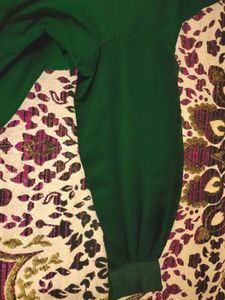 Kurta With Laggy, Dark Green, Collar, Back Chain