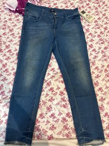 women 36inch waist Blue Denim Jeans