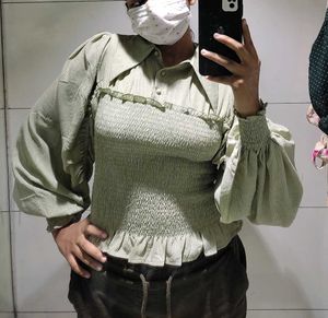 Sage Green Corset Top