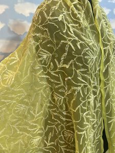 Elegant Yellow Embroidered Dupatta