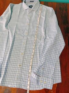 Light Blue Check Semi Formal Shirt