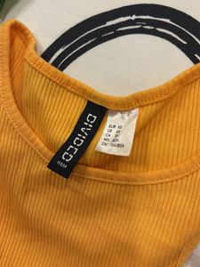 Yellow Ribbed Tank Top
