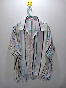 Striped Button-Up Shirt