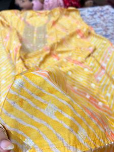 NEW Yellow Kurta Dupatta Set Material