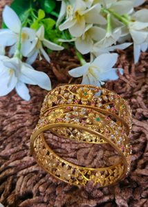 One Gram Gold Broad Heavy Bangles