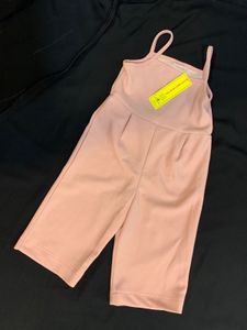 Cute Pink Floral Outfit Jump suit and net jacket