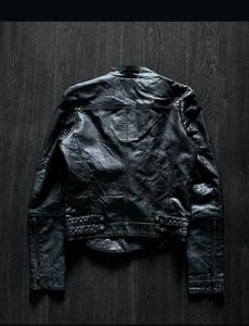 Lika rulla Black Leather Moto Jacket