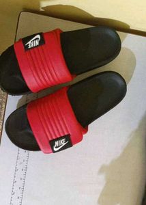 Nike Red &amp; Black Slides