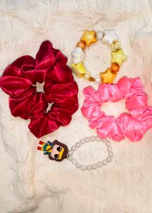 Bracelet And Scrunchies Combo