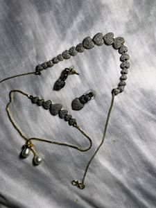 Jewel Gold Plated Pearl and Diamond Combo Gift Set