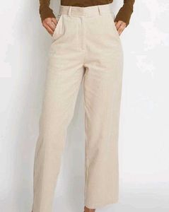 Shein Corduroy Off whiteTrousers