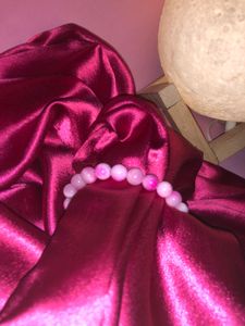 Real Pink Beaded Bracelet
