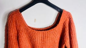Woollen Crop Sweater For Women