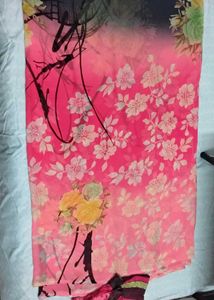 Floral Pink Saree with Blouse