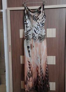 Elegant Animal Print Maxi Dress