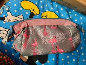 Flamingo Print Pouch