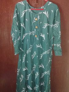 Green Floral Print Dress