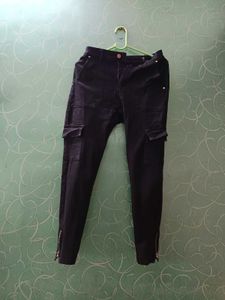 Black Cargo Jeans 26