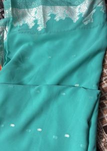 Elegant Teal Saree