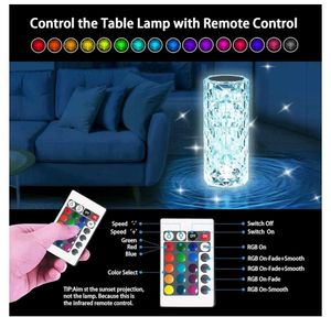 💥Brand NEW Crystal Table Lamp Color Changing