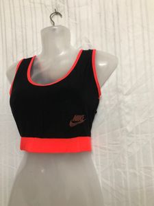 Nike Black And Red Gym Wear Top