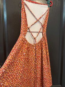 Floral Print Strapless Dress