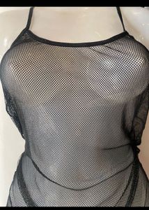 Black Mesh Cami Bodysuit