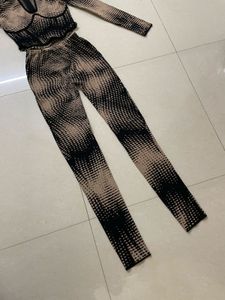 Corset  Sweater Jumpsuit - Taupe/combo