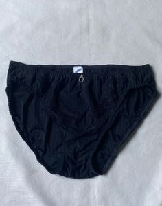 Black Lace Trim Briefs