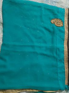 Elegant Teal Saree