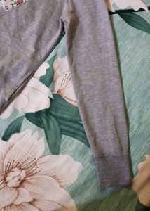 Gray Floral '87' Zip-Up Jacket