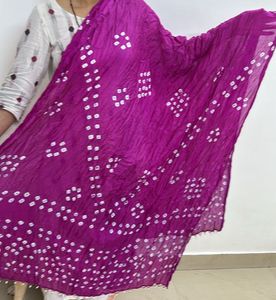Pink Coloured Silk Dupatta