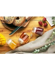 Set of 6 Glass Spice Jars