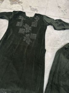 Velvet Kurta Set