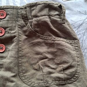 y2k Olive Green Pocket Skirt