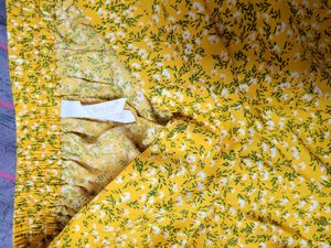 Yellow Floral Printed - Wrap Skort