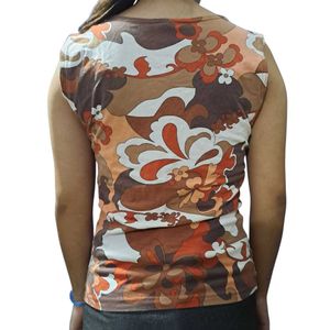 Floral Brown Tank Top