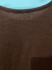 Classic Brown Long Sleeve Crop Top