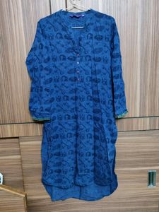 Blue Embroided Kurti