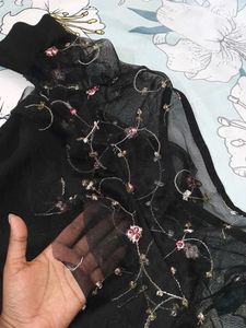 Black Embroidered Dress