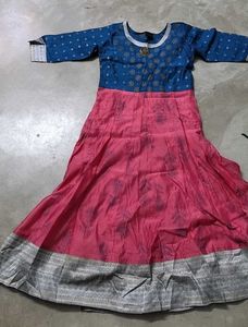 Blue & Pink Anarkali Dress