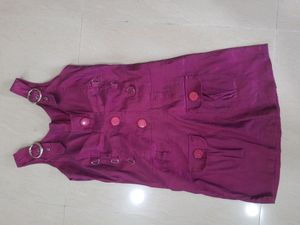 Last Price Of Party Wear Purple-pink Shading Stretchable Dress