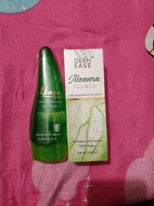 pack of 2, face wash and aloe vera gel