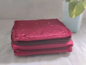 Burgundy Jewelry Travel Organizer Set
