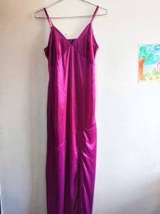 Silky Slip Dress with front Slit