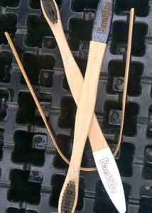 Bamboo Toothbrushes (2) , Tounge cleaner (1)