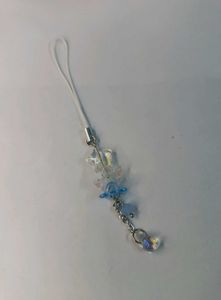 💙 Handmade Blue Dreamy Crystal Bloom Phone Charm