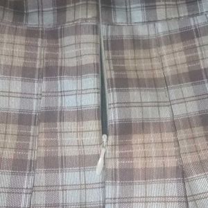Plaid Pleated Mini Korean Skirt