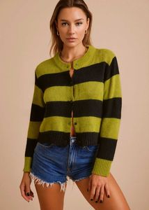 🎀Imported Striped Knit Cardigan B